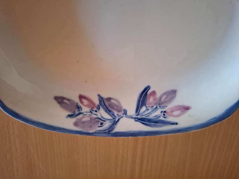 Floral Ceramic Dish - 23cm x 17cm