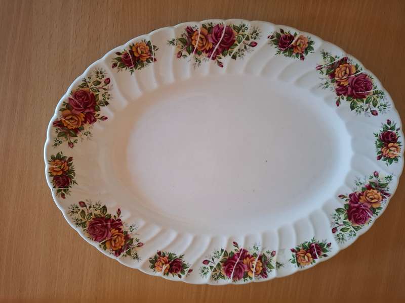 Vintage Rose Pattern Platter - 30cmx 23cm