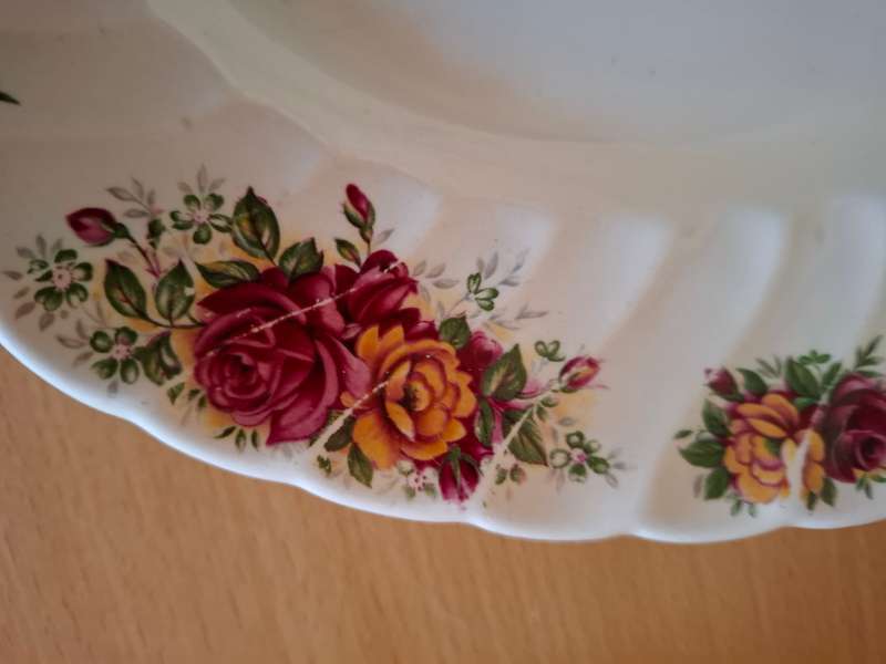 Vintage Rose Pattern Platter - 30cmx 23cm