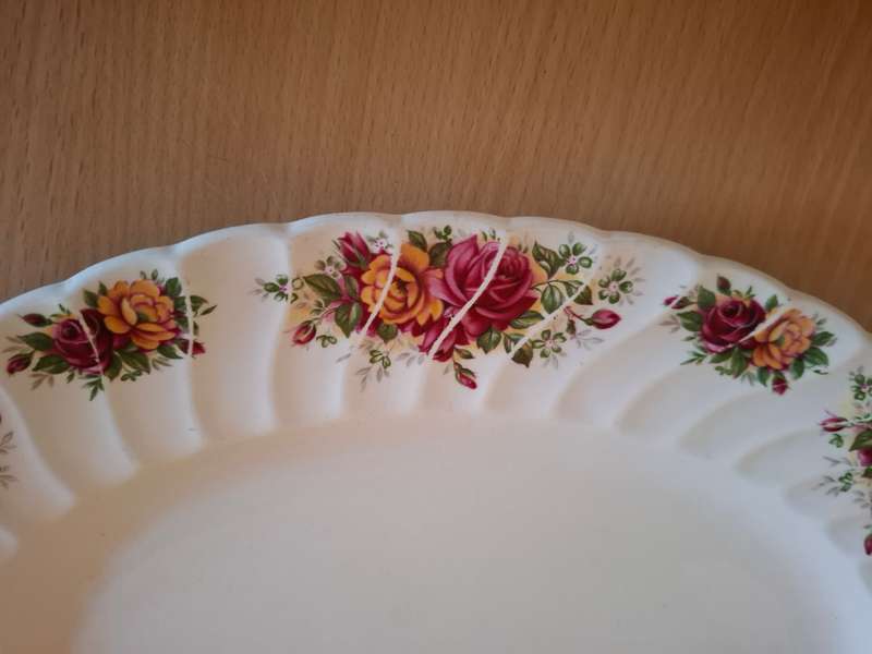 Vintage Rose Pattern Platter - 30cmx 23cm