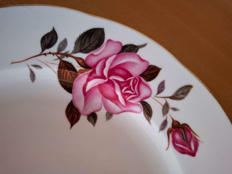 Rose Pattern Plate - width 25cm