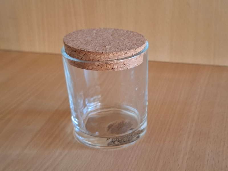 Glass Jar - height 8cm width 6cm