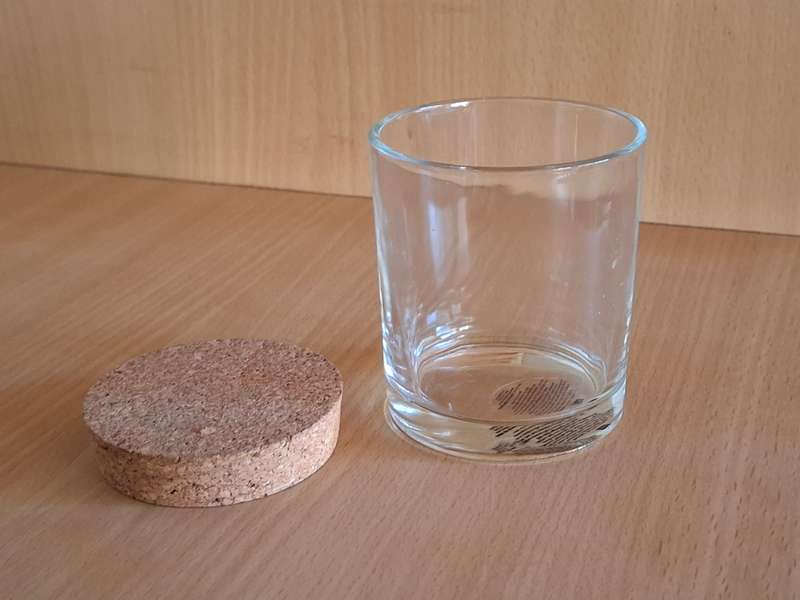 Glass Jar - height 8cm width 6cm