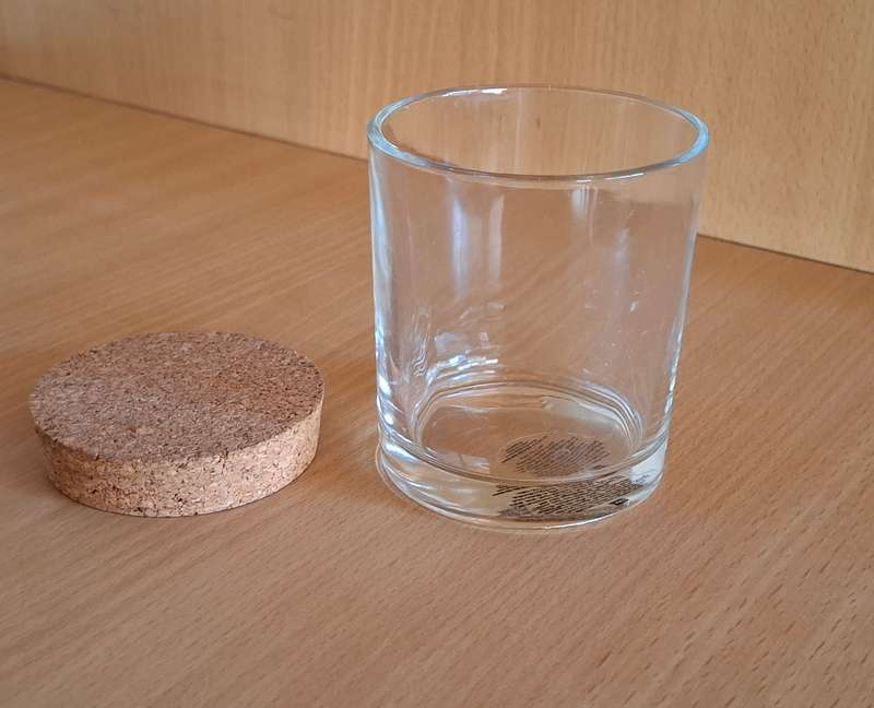 Glass Jar - height 8cm width 6cm