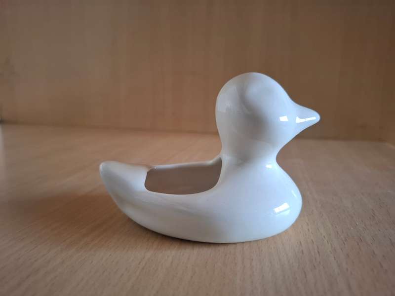 Small Ceramic Duck Figurine Planter - 11cm x 7cm height 7cm