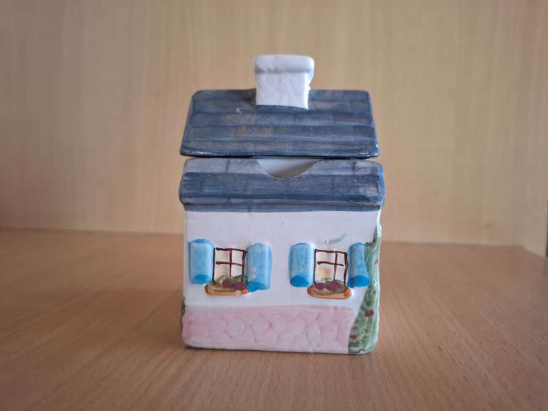 Ceramic House Shaped Sugar Bowl