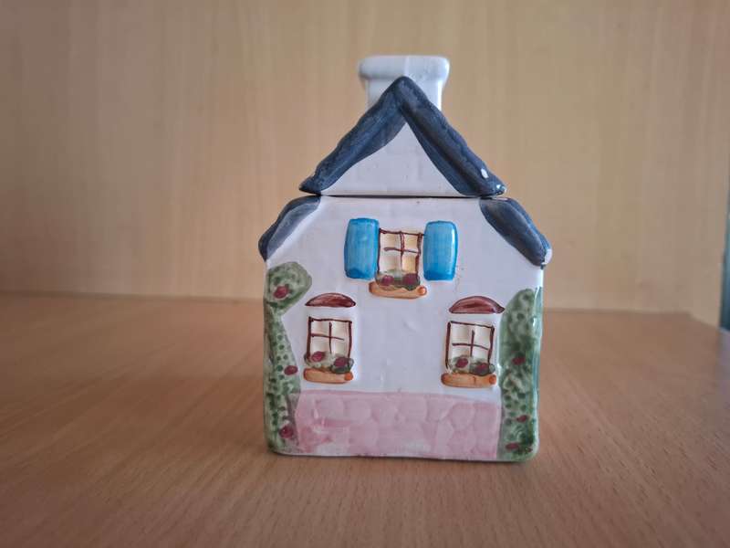 Ceramic House Shaped Sugar Bowl