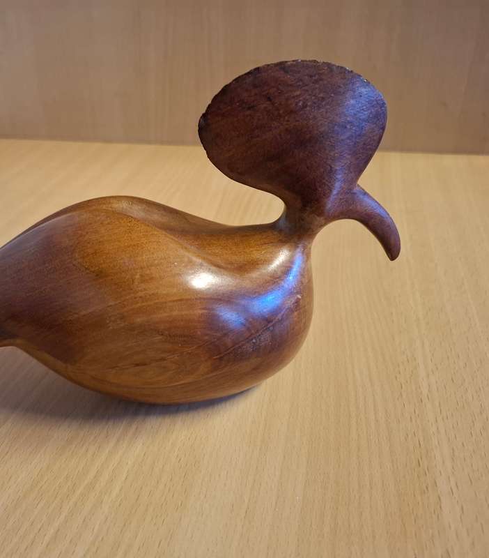 Wooden Bird Figurine - 25cm x 10cm height 16cm