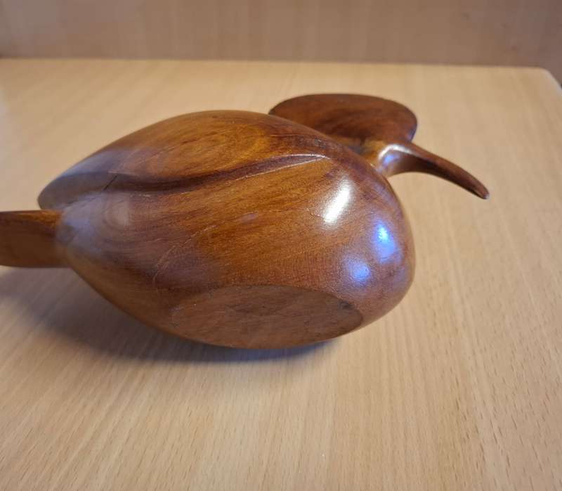Wooden Bird Figurine - 25cm x 10cm height 16cm