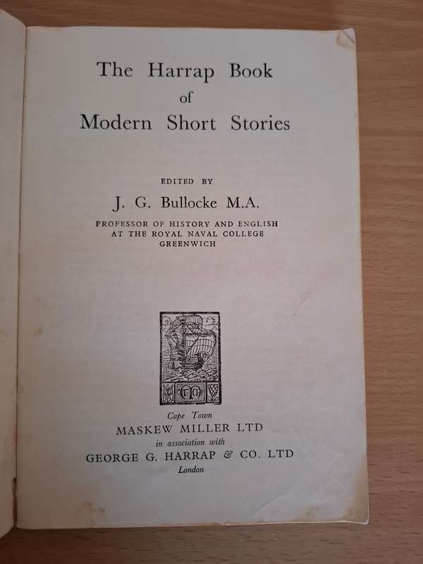 The Harrap Book of Modern Short Stories Edited by J.G. Bullocke (Paperback)