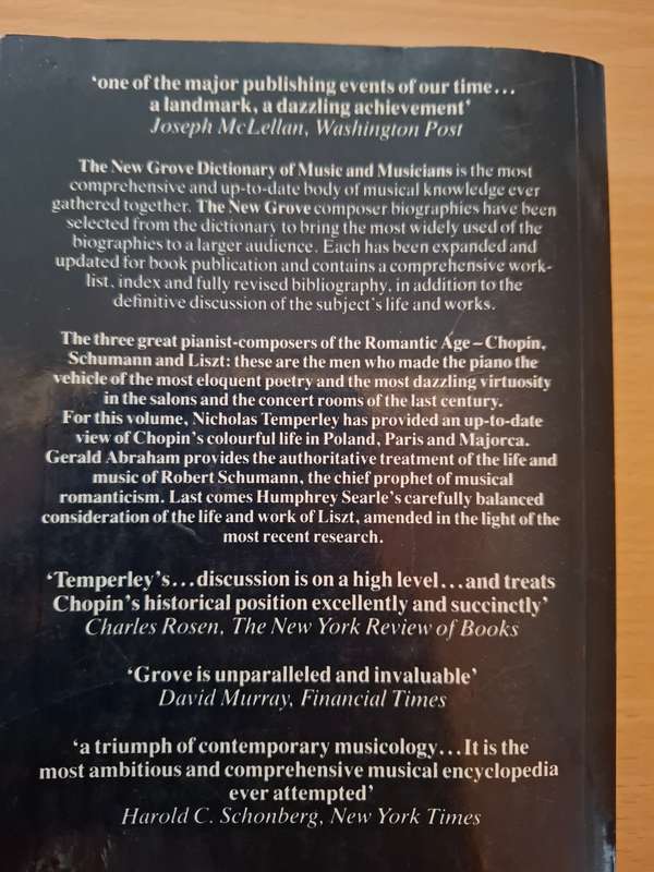 The New Grove - Early Romantic Masters 1 (Chopin, Schumann, Liszt) Paperback