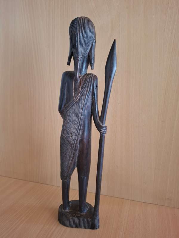 Set of 2 Wooden African Figurines  (35cm x 10cm)