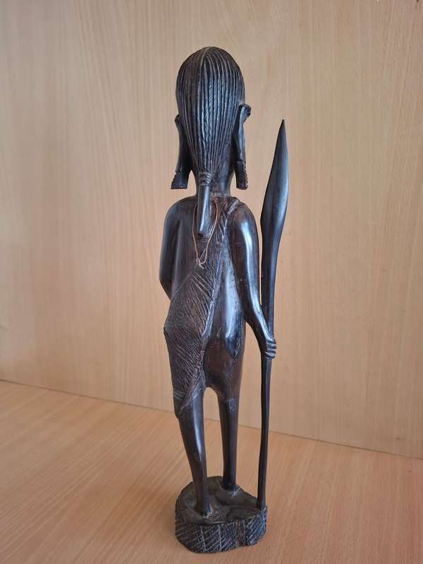 Set of 2 Wooden African Figurines  (35cm x 10cm)