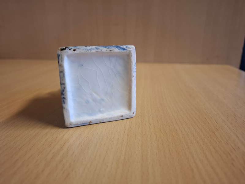 Small Blue & White Toothpick Holder - height 6cm width 5cm