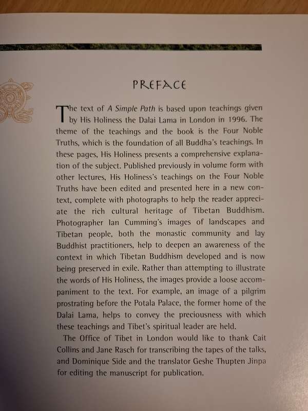 A Simple Path - The Dalai Lama  (Hardcover)