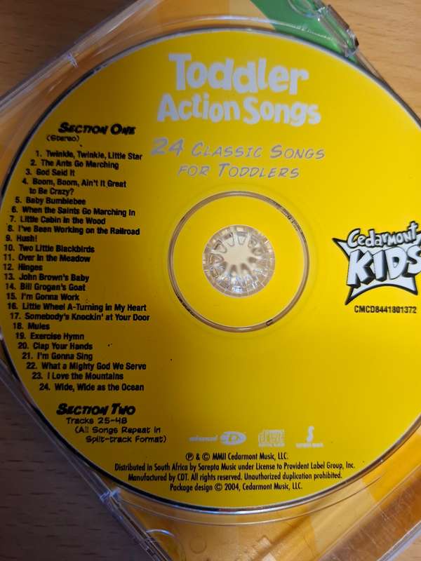 Toddler Action Songs - CD