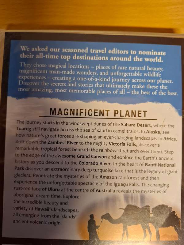 Readers Digest - Must See Places of The World - Magnificent Planet - Dvd