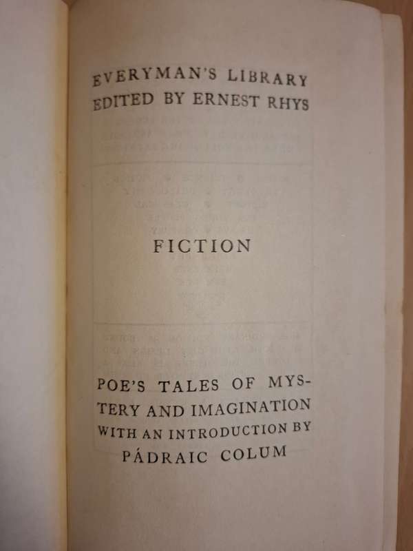 Poe`s Tales of Mystery and Imagination Edited by Ernest Rhys