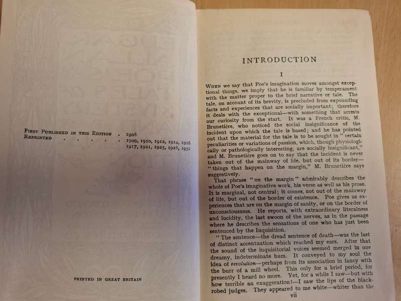 Poe`s Tales of Mystery and Imagination Edited by Ernest Rhys
