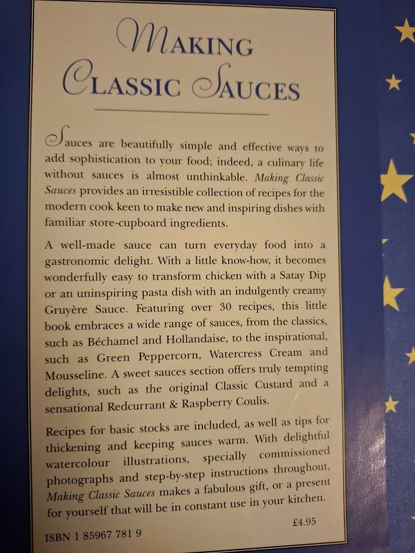 Making Classic Sauces - A Cook`s Collection of Essentials  (Hardcover)