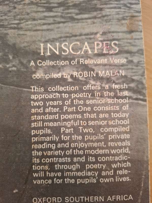 Inscapes - A Collection of Relevant Verse Compiled by Robin Malan  (Paperback)