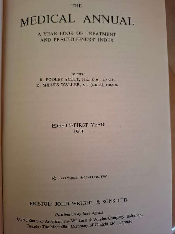 The Medical Annual - A Year Book of Treatment and Practioners` Index (Hardcover)