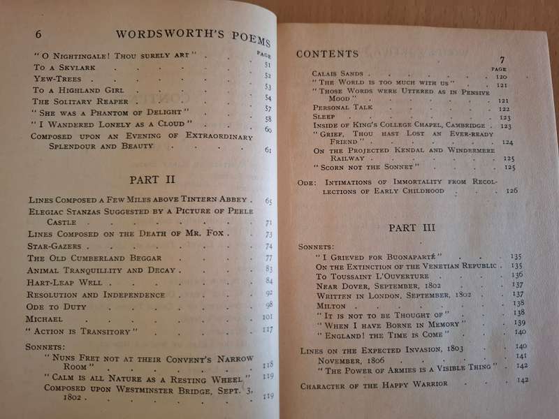 Selections from Wordsworth Edited by D.C.Somervell (Hardcover)