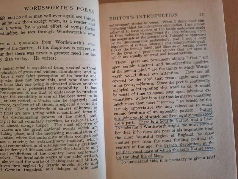 Selections from Wordsworth Edited by D.C.Somervell (Hardcover)