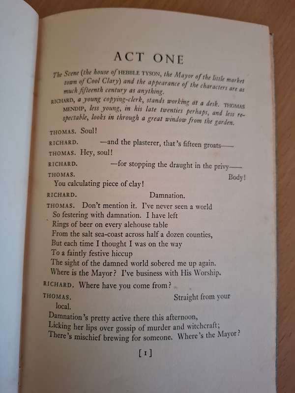 The Lady`s Not for Burning - A Comedy : Christopher Fry   (Hardcover)