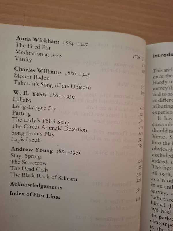 The Faber Book of 20th Century Verse Edited by Heath-Stubbs & David Wright (Paperback)