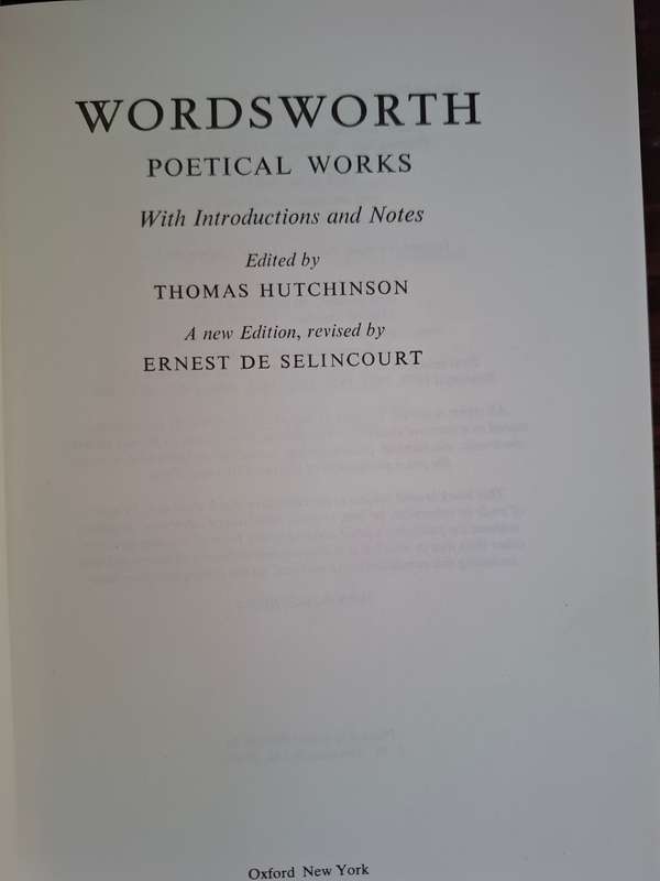 Wordsworth Poetical Works  (Paperback)