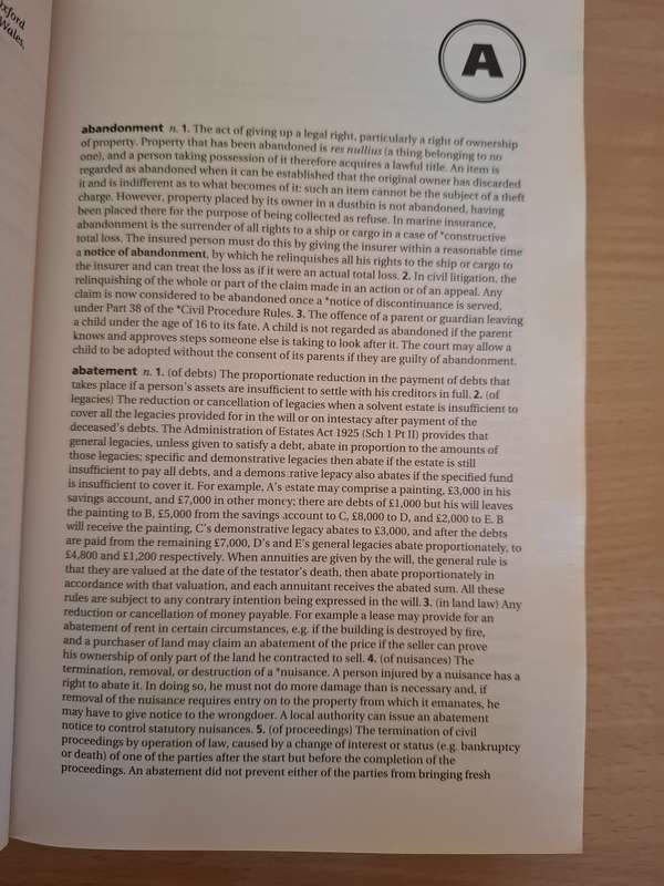 Oxford Dictionary of Law  (Paperback)