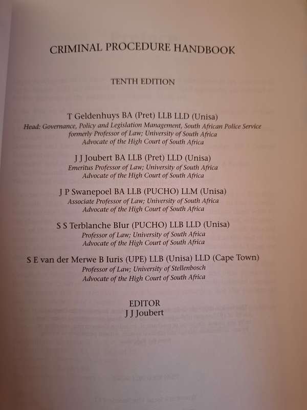 Juta - Criminal Procedure Handbook  (Tenth Edition)
