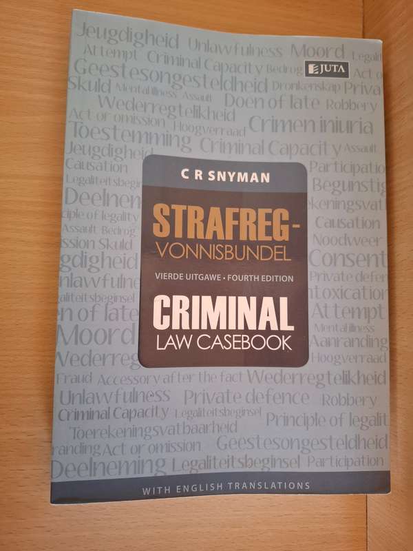 Strafreg Vonnisbundel/Criminal Law Casebook (Fourth Edition) C.R. Snyman  (Paperback)