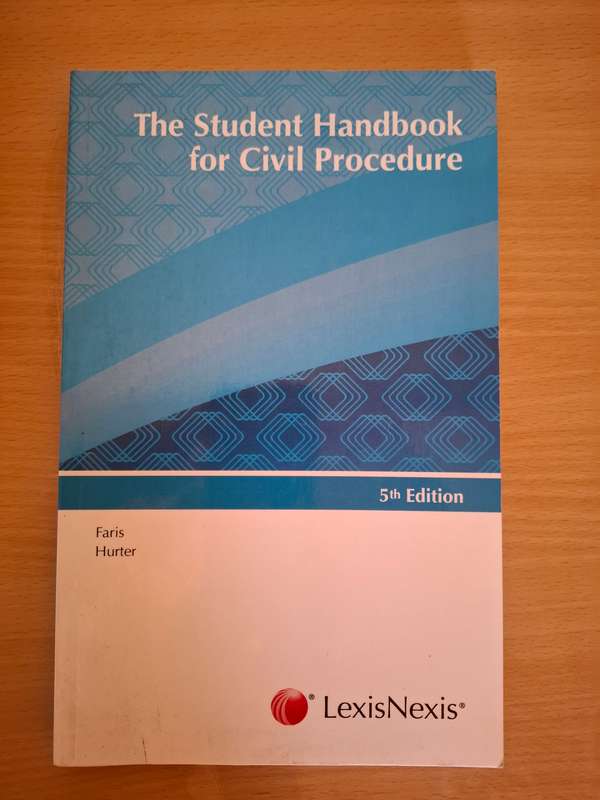 The Student Handbook for Civil Procedure : Faris Hurter  (5th Edition)  Paperback