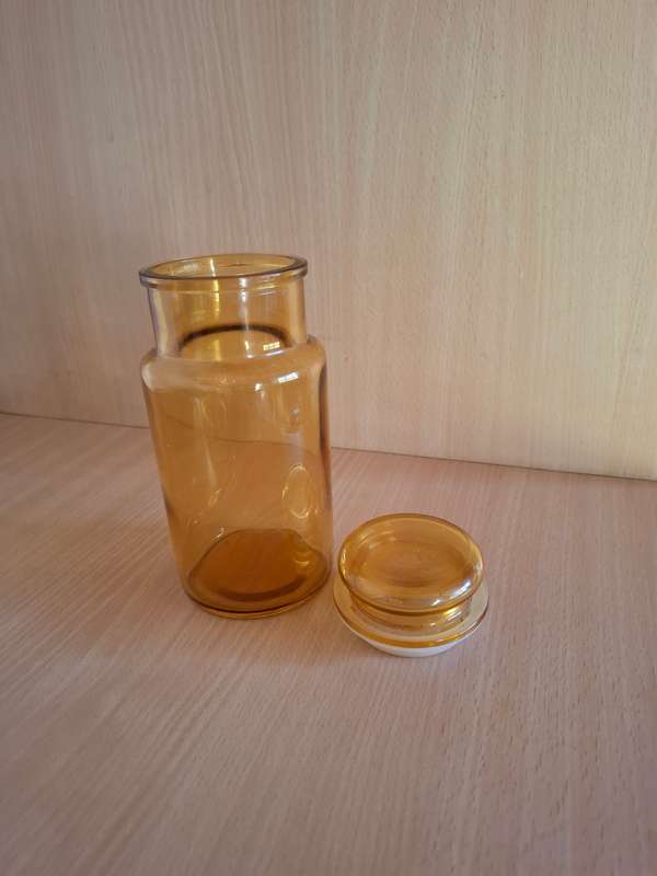 Amber Glass Jar