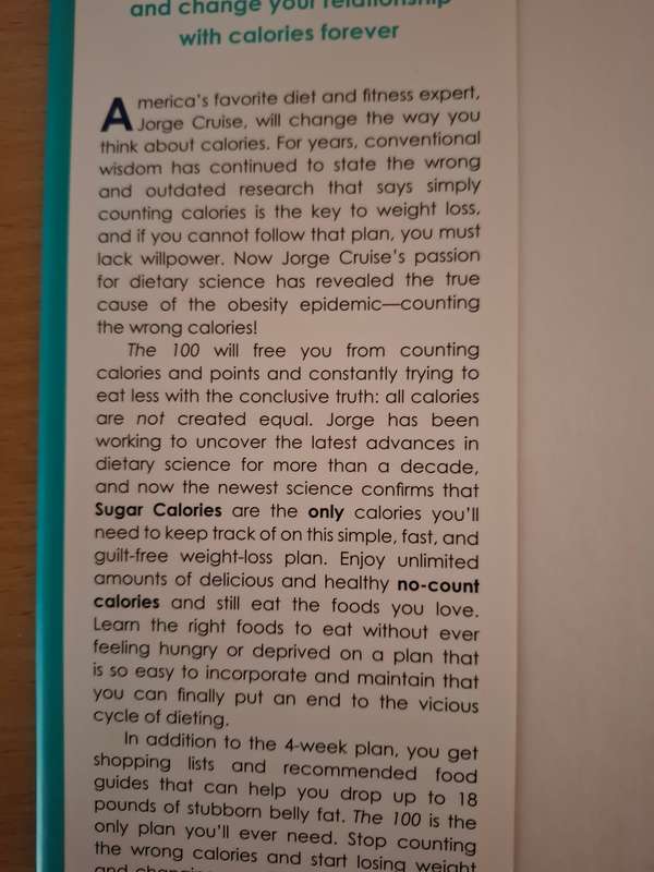 The 100: Count ONLY Sugar Calories and Lose Up to 18 Lbs. in 2 Weeks: Jorge Cruise (Hardcover)