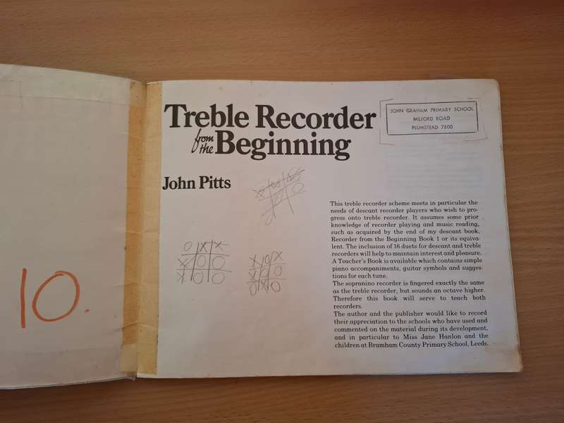 Treble Recorder from the Beginning : John Pitts  (Paperback)