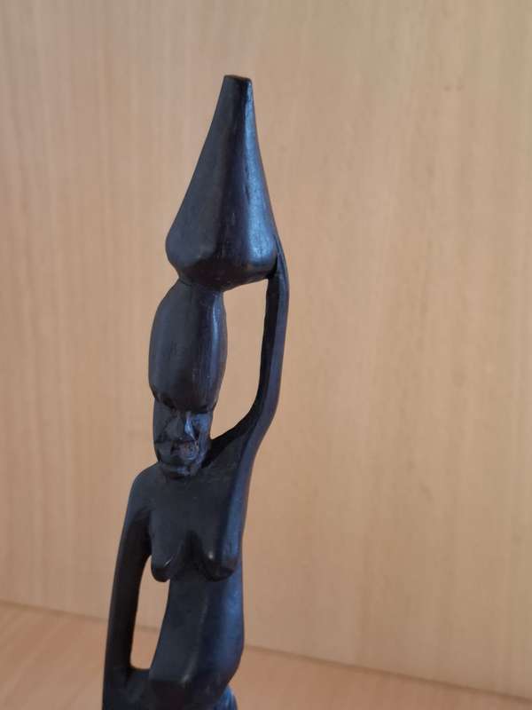 Wooden African Female Figurine - height 23cm width 4cm