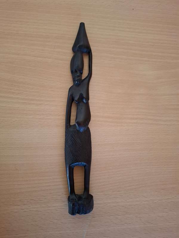 Wooden African Female Figurine - height 23cm width 4cm