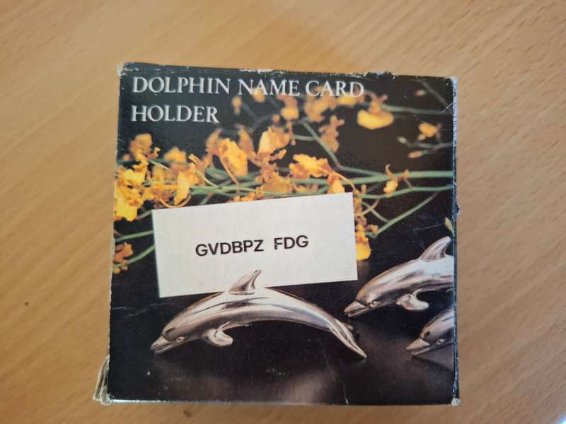 Set of 6 Metal Dolphin Name Card Holders