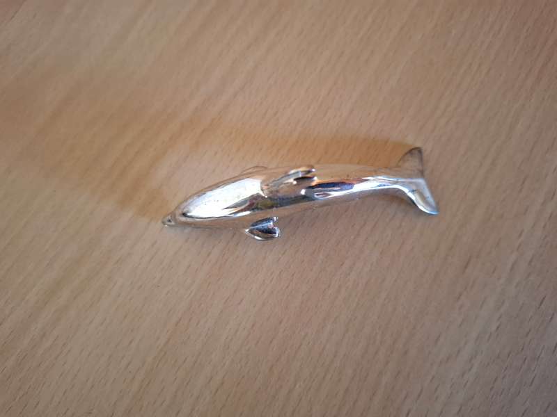 Set of 6 Metal Dolphin Name Card Holders
