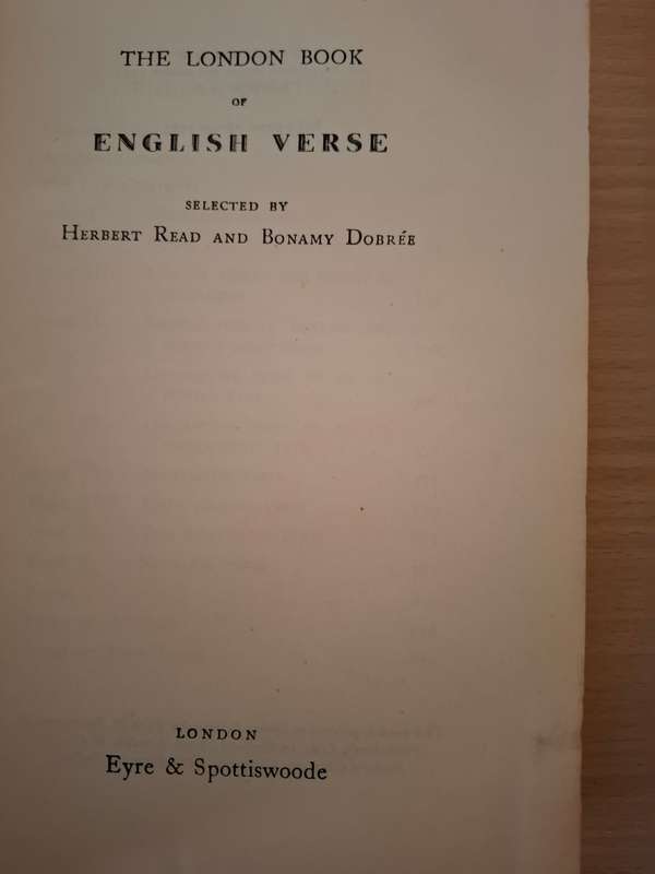 The London Book of English Verse (Hardcover)