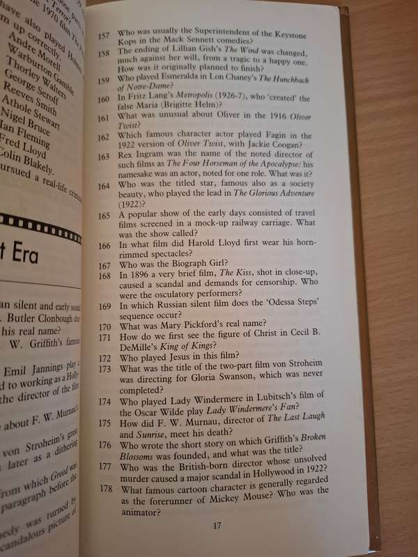 The Moviegoers Quiz Book - 1001 Questions & Answers on Movies Ancient & Modern: F. Maurice Speed