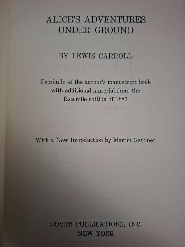 Alice`s Adventures Under Ground by Lewis Carroll  (Paperback)