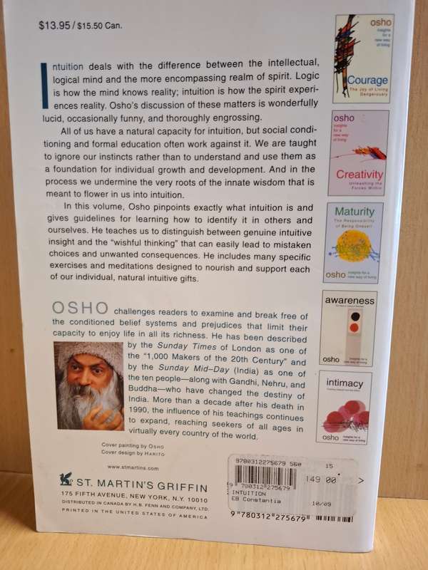Intuition - Knowing Beyond Logic - Osho  (Paperback)