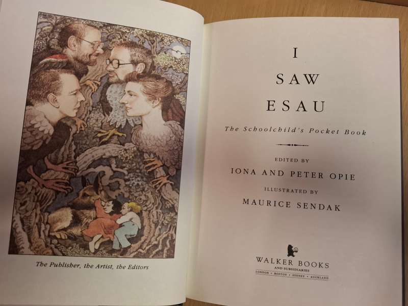 I Saw Esau - The Schoolchild`s Pocket Book Edited by Iona & Peter Opie  (Hardcover)