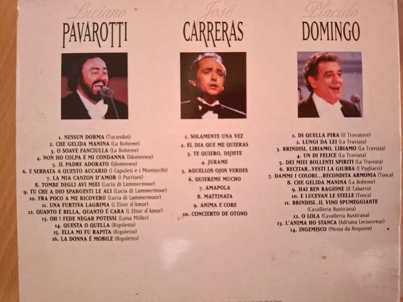 3 CD Disc Set - Luciano Pavarotti/Jose Carreras/Placido Domingo - CD