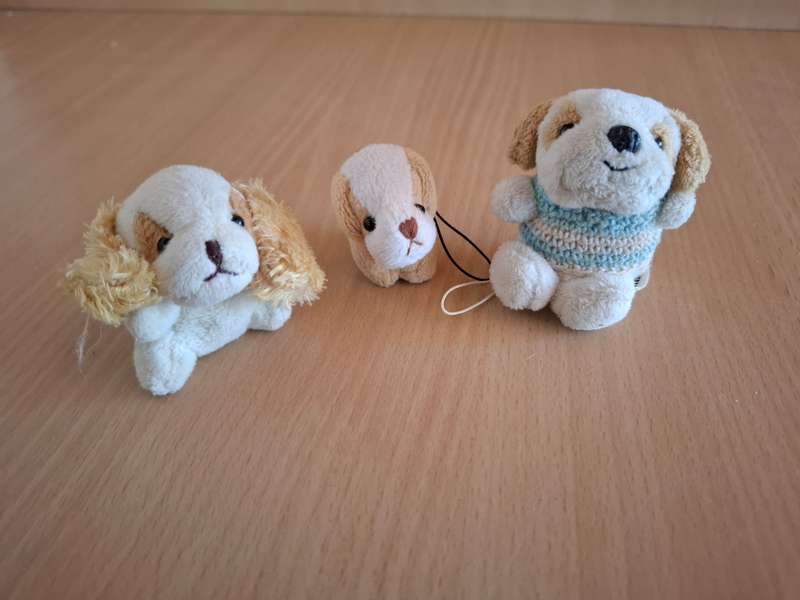 Lot of 3 Miniature Plush Dogs