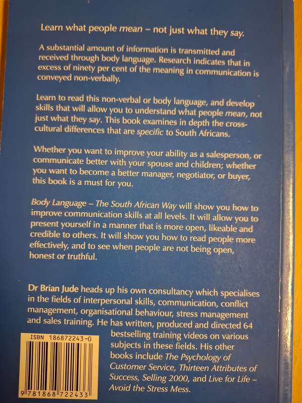 Body Language The South African Way : Dr Brian Jude  (Paperback)